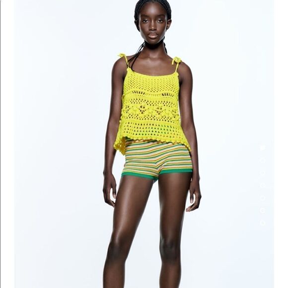 Zara pointelle knit top - Picture 1 of 7